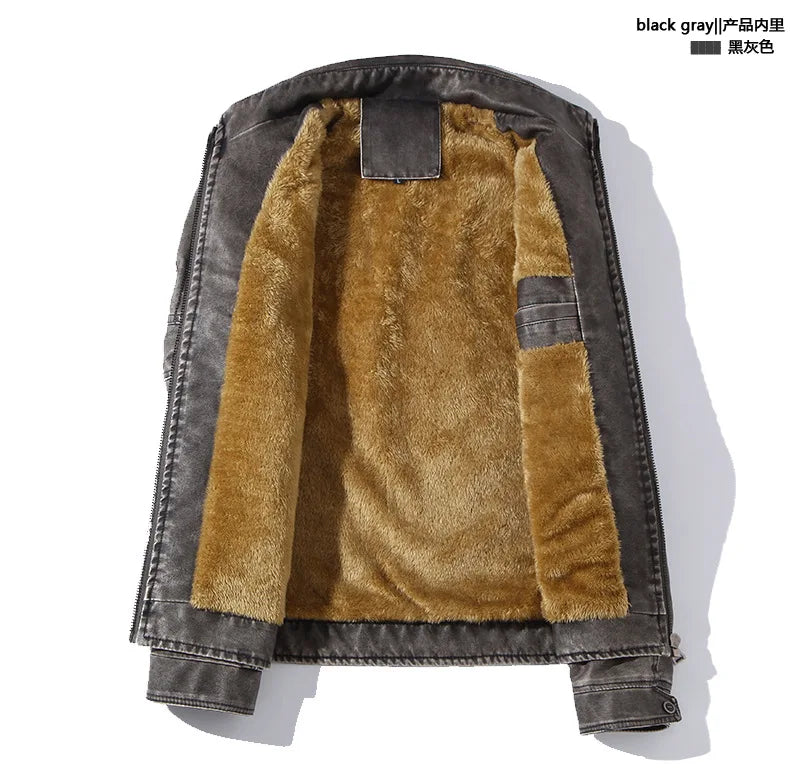 urban fashion featuring mens leather jacket fashion stand collar locomotive coat new winter casual plus size motorcycle jacket male warm biker outerwear design – premium quality jacket for men