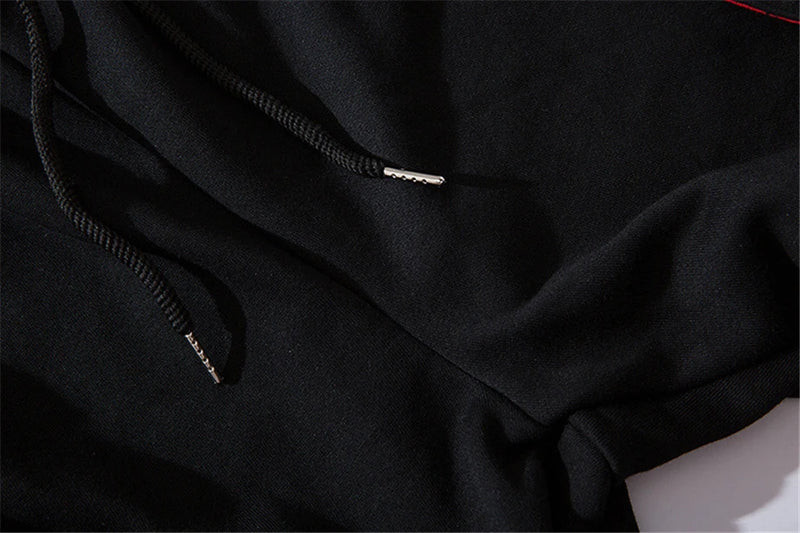 hip hop ribbons cargo pants men joggers pants streetwear men 2023 fashion mens elastic waist pant ribbons cotton black hw203 unique joggers style 2440