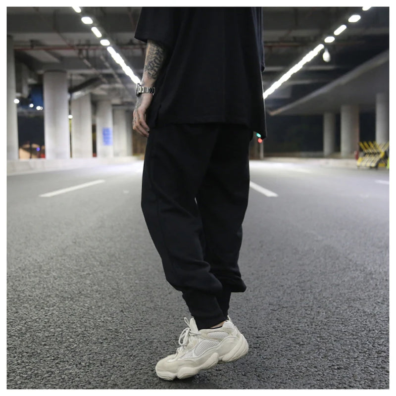 mens casual sweatpant elastic waist streetwear men women track drawstring pants new fashion trousers hip hop joggers sweatpants unique joggers style 2063