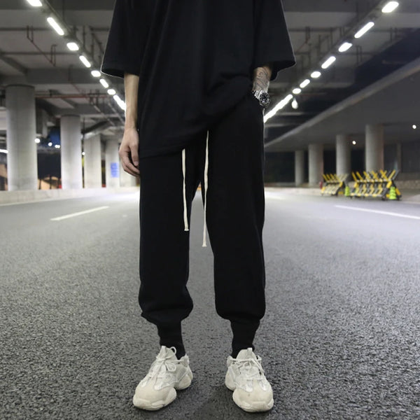 mens casual sweatpant elastic waist streetwear men women track drawstring pants new fashion trousers hip hop joggers sweatpants casual joggers