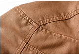 retro leather jacket men stand collar locomotive coat autumn winter casual plus size motorcycle male warm biker outerwear nan - variant style 95d0fa for streetwear fashion