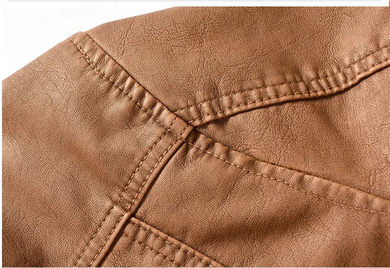 retro leather jacket men stand collar locomotive coat autumn winter casual plus size motorcycle male warm biker outerwear nan - variant style 95d0fa for streetwear fashion