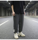 high street loose fit drawstring pants casual spring new trousers black sportswear jogger pants fashion hip hop clothing for men unique joggers style 1500