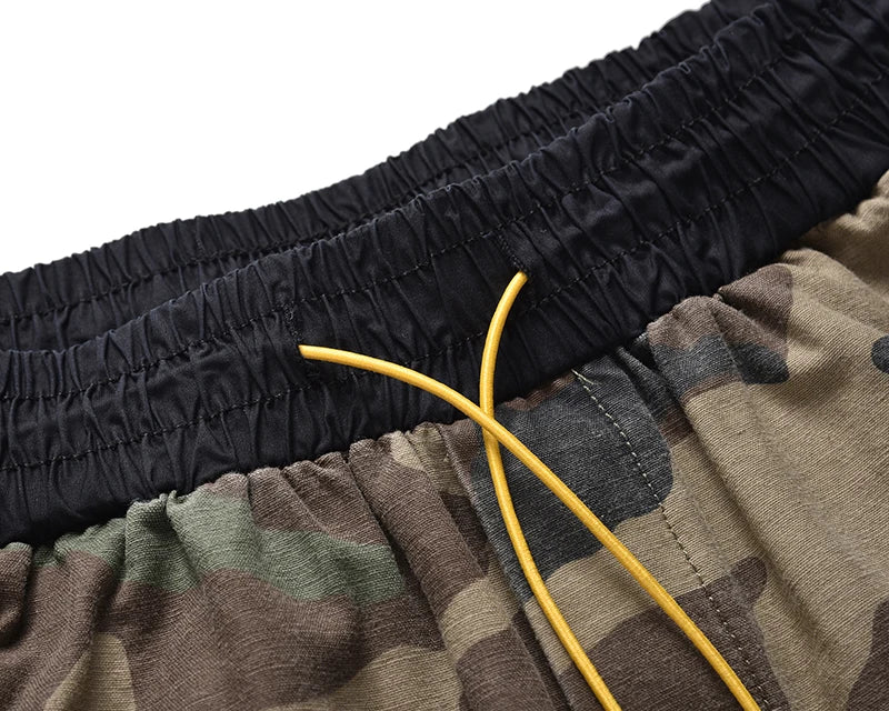 camouflage cargo pants men vintage side multi pocket button mens camou straight trousers streetwear military overalls for male unique cargo style 2096