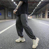 high street loose fit drawstring pants casual spring new trousers black sportswear jogger pants fashion hip hop clothing for men sporty tapered joggers