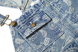 hip hop denim suspender trousers 2019 spring mens new fashion embroidery denim jeans jumpsuit loose straight casual pants unique jeans style 892