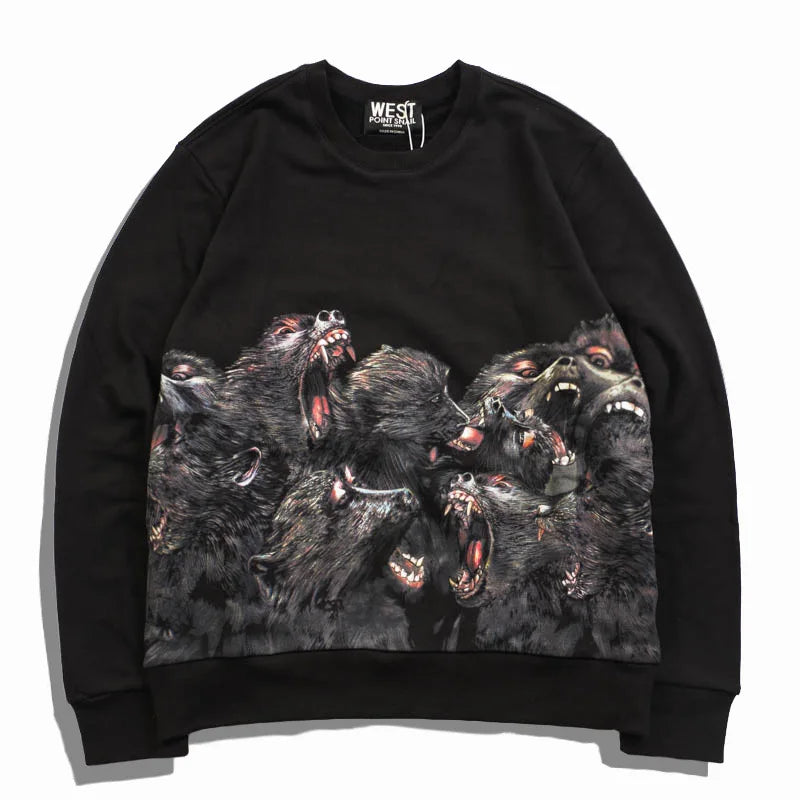 New 2018 High Men Roaring Orangutan Gentleman Hoodies Hoody Hooded Swe