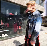 Puffer bomber windbreaker hooded zip-up graffiti