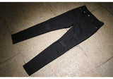 high street knee hole ripped biker jeans men slim fit elastic denim pants autumn new casual black stretch hip hop pants jogger unique joggers style 1743