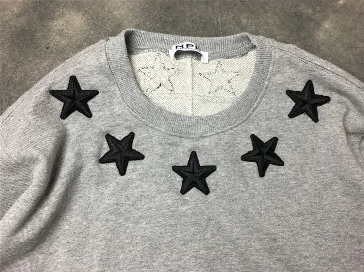 New High Men Embroidery Star Stripes Gentleman Hoodies Hoody Hooded Sw