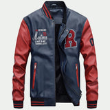 Embroidery Baseball Jackets Mens Fashion Pu Leather Coats 2018 New Hip Hop Streetwear Winter Warm Bomber Jacket Outwear