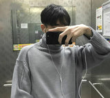 techwear street knit hoodie with oversized flame detail for urban fall winter outfits, street fashion menswear trend for seas