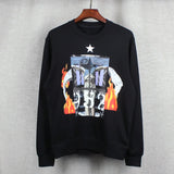 New High Flame Cross Jesus Star Unisex Hoodies Hoody Hooded Sweatshirt