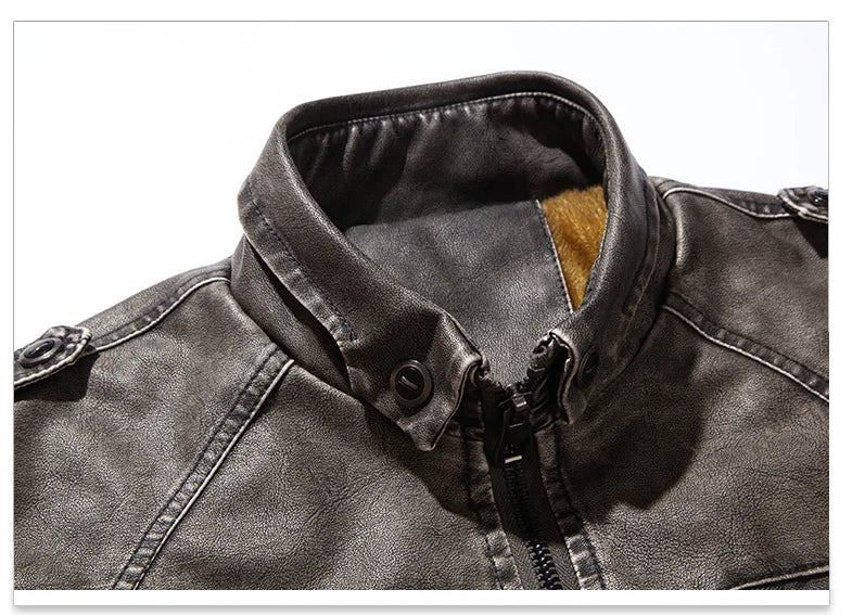 streetwear jacket featuring mens leather jacket fashion stand collar locomotive coat new winter casual plus size motorcycle jacket male warm biker outerwear design – premium quality jacket for men