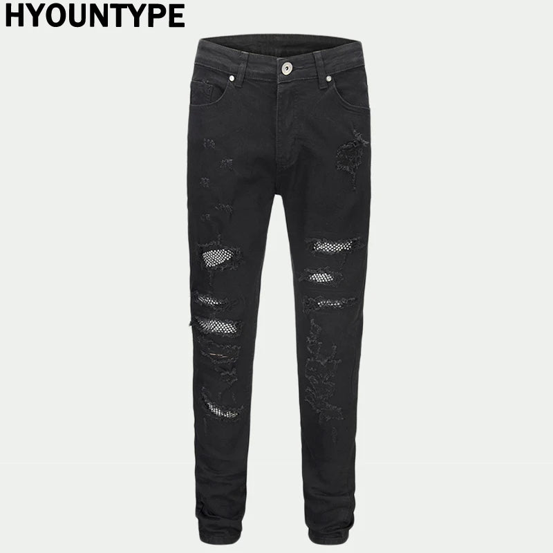 graffiti printed ripped destroied denim jean mens distressed biker jeans with sequins 2018 fashion high street slim pants jogger unique joggers style 3329