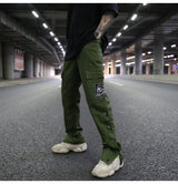 mens casual hip hop joggers side button trouser elastic waist drawstring sweatpants 2019 new cargo pockets streetwear man pants unique joggers style 2431