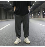 high street loose fit drawstring pants casual spring new trousers black sportswear jogger pants fashion hip hop clothing for men unique joggers style 1497