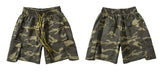 mens camouflage hip hop shorts stitching pockets cargo shorts casual elastic waist drawstring sportswear streetwear short pants unique cargo style 1890