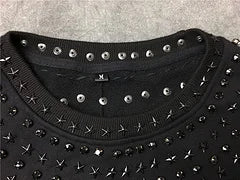 gothic angelcore design featuring new 2017 baolideng men metal drill hot drill rivet star hoodies hoody hooded sweatshirts velvet cotton drake thicken fleece e18