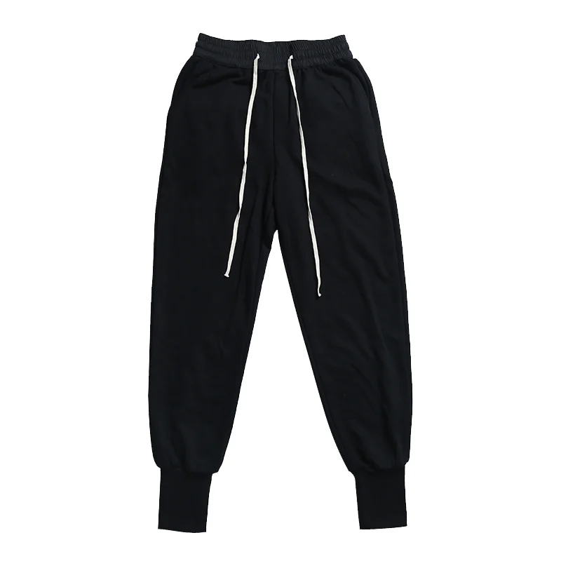 high street loose drawstring pants casual autumn new trousers black sportswear jogger pants fashion hip hop clothing for men unique joggers style 547