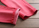 fashion ripped biker jeans denim distressed trousers slim fit zippers hip hop jeans motorcycle pants casual streetwear for men unique jeans style 1919