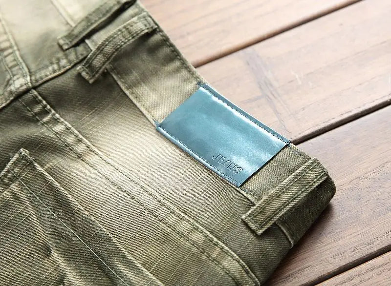 fashion ripped biker jeans denim distressed trousers slim fit zippers hip hop jeans motorcycle pants casual streetwear for men unique jeans style 1925