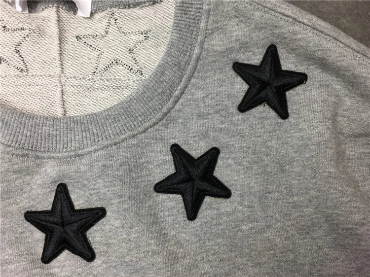 New High Men Embroidery Star Stripes Gentleman Hoodies Hoody Hooded Sw