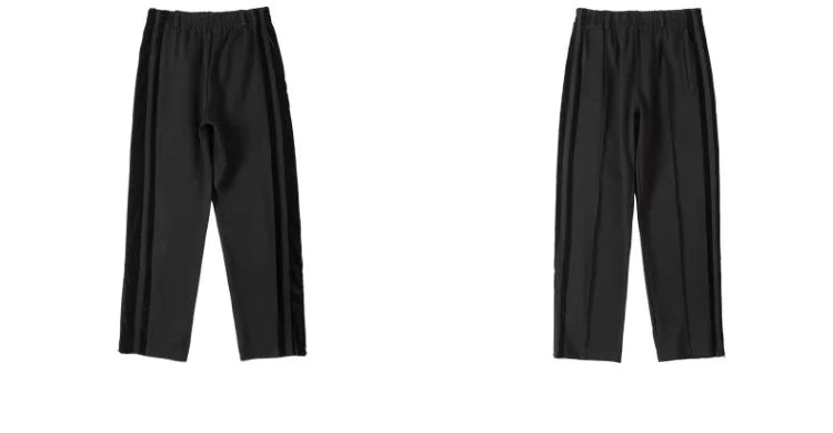 bottom zipper wide leg pants mens fashion straight trousers new loose hip hop streetwear men casual spring summer long pant unique default style 2309