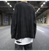 high street vintage wash sweater men loose knitted pullovers long sleeve hip hop oversize sweaters autumn casual jumper knitwear unique limited edition hoodie, streetwear fashion hoodie, trendy hip hop style outerwear