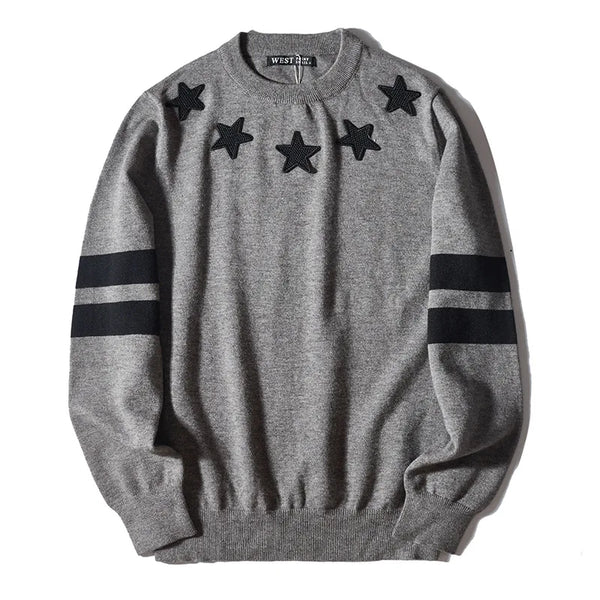 techwear flame knit sweater with structured oversized fit, ideal for cold streetwear layers, men’s streetwear clothing piece 