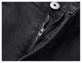 embroidery knee ripped hole jeans for men hip hop skinny biker destroyed taped jeans slim fit black denim pants 2018 new jogger unique joggers style 2176