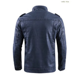 retro leather jacket men stand collar locomotive coat autumn winter casual plus size motorcycle male warm biker outerwear dar - variant style 7d02a0 for streetwear fashion