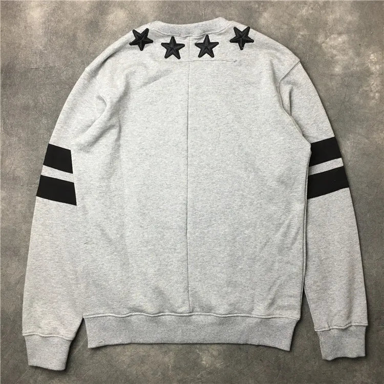 New High Men Embroidery Star Stripes Gentleman Hoodies Hoody Hooded Sw