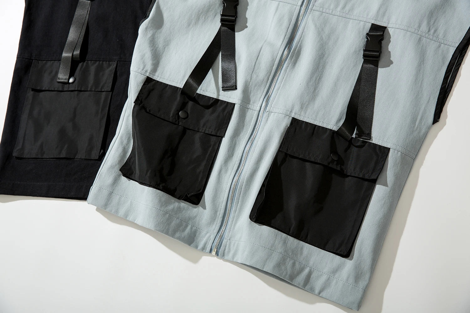 '- wear material quality everyday 2018-new-hip-hop-vest-coat-mens-fashion-streetwear-cargo-back-pockets-military-jacket-zipper-oversize-tactical-vests-sweatshirts high image hop oversized graphic fashion urban design fit f95852 style streetwear print casual essential premium hip style unisex streetwear design ID 99128