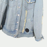 oversized graphic fashion style high wear unisex essential print streetwear design hop everyday material - letters-print-destroyed-hole-jean-jacket-coat-men-zipper-open-sleeve-distressed-denim-streetwear-autumn-hip-hop-outerwear-jacket casual b5646e premium urban fit style image quality hip streetwear design ID a7f90