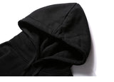 Embroidery Funny Cat Hoodies Sweatshirt Men Hip Hop Winter Fleece Pull