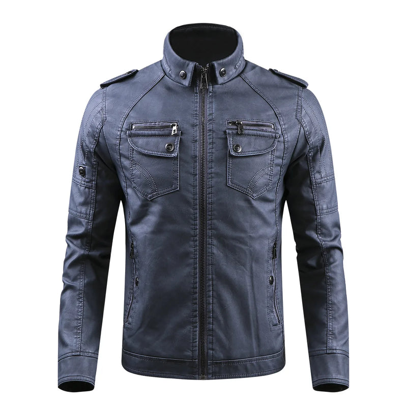 trendy coat featuring mens leather jacket fashion stand collar locomotive coat new winter casual plus size motorcycle jacket male warm biker outerwear design – premium quality jacket for men