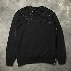 sadcore crying character featuring new 2017 baolideng men metal drill hot drill rivet star hoodies hoody hooded sweatshirts velvet cotton drake thicken fleece e18