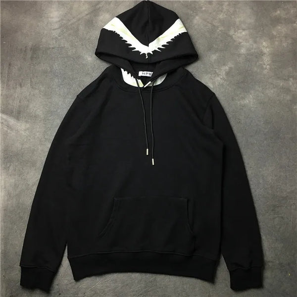 New Baolideng Men Shark Teeth Gentleman Hoodies Hoody Hooded Sweatshir
