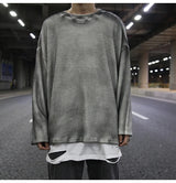 high street vintage wash sweater men loose knitted pullovers long sleeve hip hop oversize sweaters autumn casual jumper knitwear high quality cotton pullover, streetwear fashion hoodie, oversized graphic print design