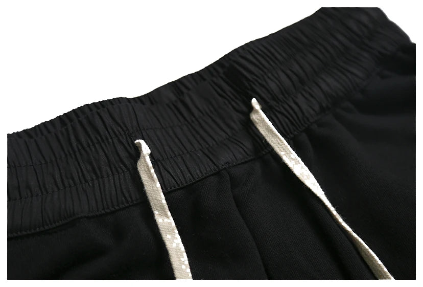 high street loose drawstring pants casual autumn new trousers black sportswear jogger pants fashion hip hop clothing for men unique joggers style 559