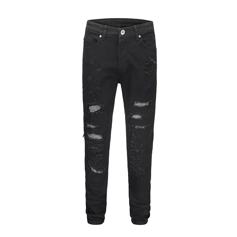 graffiti printed ripped destroied denim jean mens distressed biker jeans with sequins 2018 fashion high street slim pants jogger unique joggers style 3344