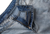 fashion designed slim fit ripped biker jeans hi street mens distressed denim joggers knee holes washed destroyed jeans men pants unique joggers style 1687