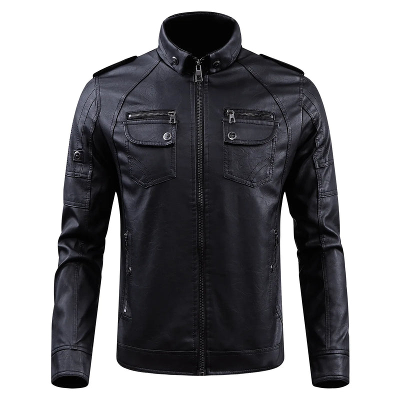 oversized fit featuring mens leather jacket fashion stand collar locomotive coat new winter casual plus size motorcycle jacket male warm biker outerwear design – premium quality jacket for men