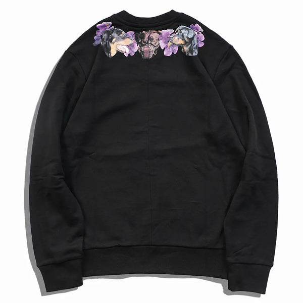 New Baolideng High Men Rottweiler Flower Gentleman Hoodies Hoody Hoode