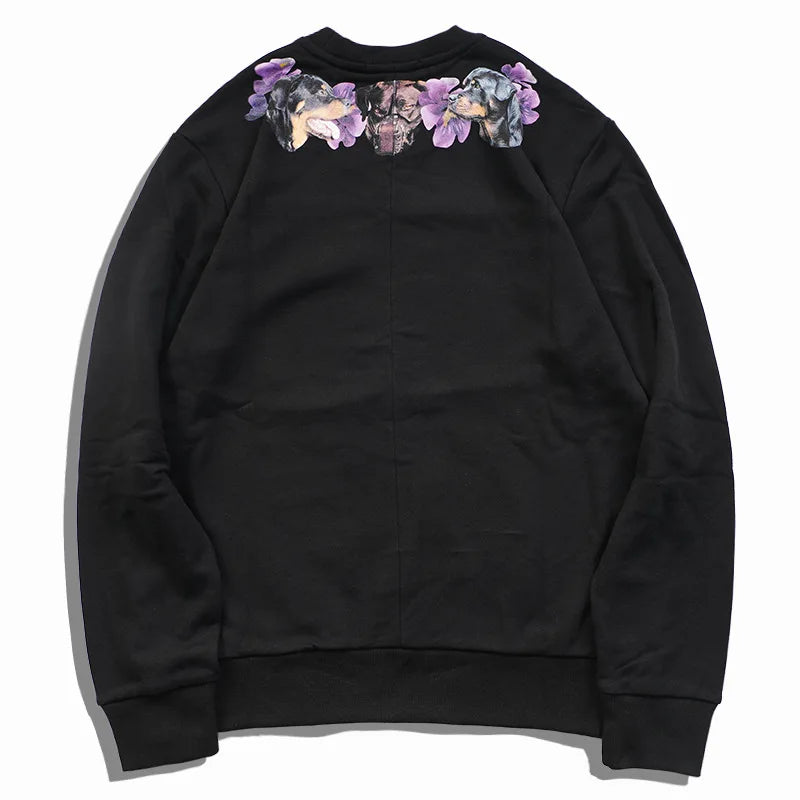 New Baolideng High Men Rottweiler Flower Gentleman Hoodies Hoody Hoode