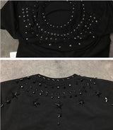 Harajuku Oversized Shirt – High New 2017 Men Metal Drill Hot Drill Rivet Star T – Urban Streetwear for Men & Women