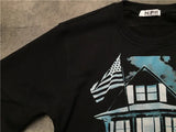New 2018 Men Striped Stars Painting Flag Hoodies Hoody Hooded Sweatshi