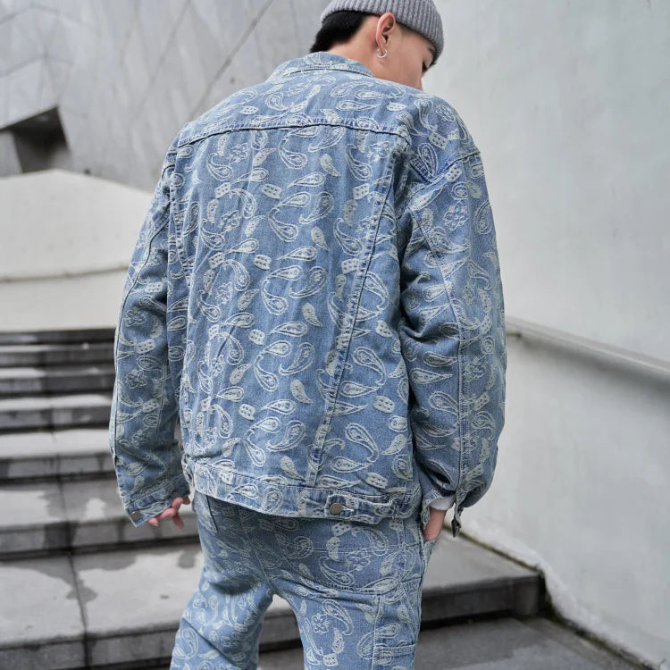 mens embroidery denim jackets fashion turn down collar long sleeve jean outerwear new spring casual streetwear jeans nan jack - variant style 73d540 for streetwear fashion