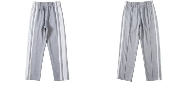 bottom zipper wide leg pants mens fashion straight trousers new loose hip hop streetwear men casual spring summer long pant unique default style 2310